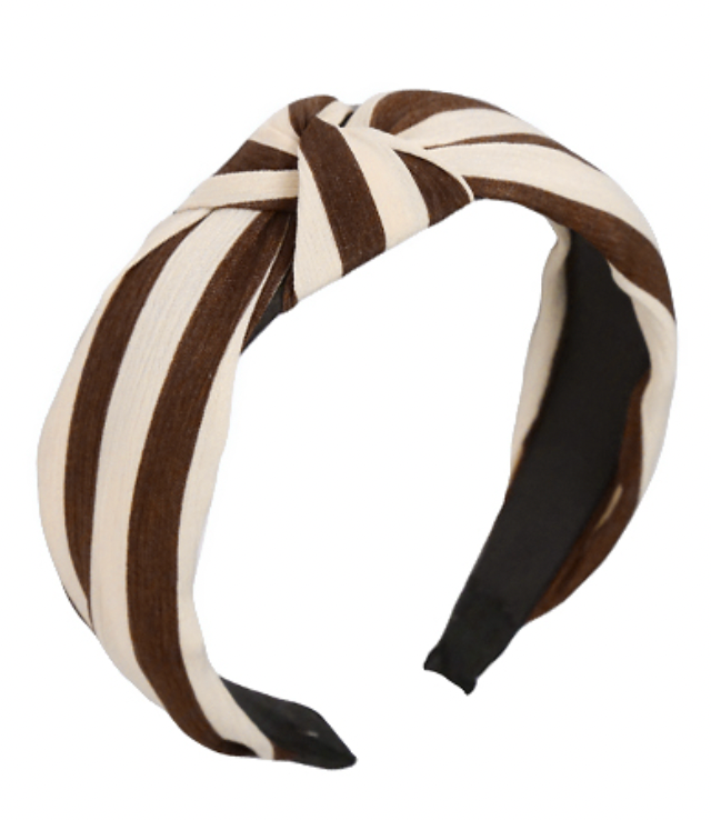 Brown Striped Headband
