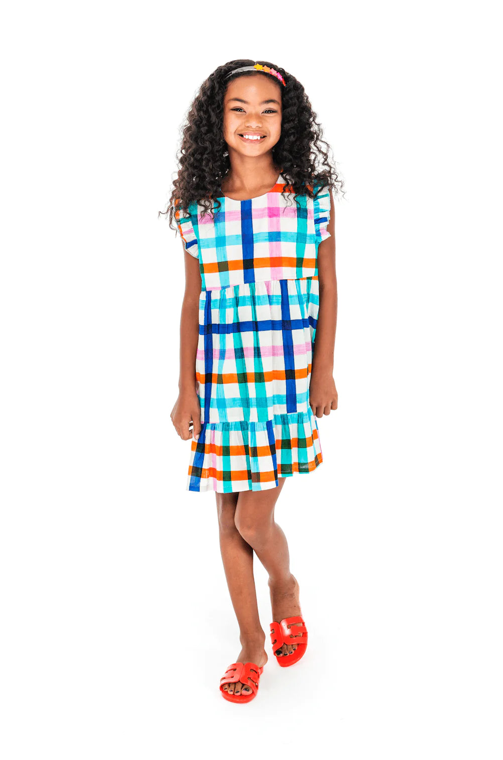 Girls Gingham Party Dress