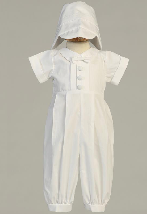 Garvin Cotton Long Romper With Hat