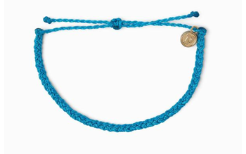 Neon Blue Mini Braided Bracelet