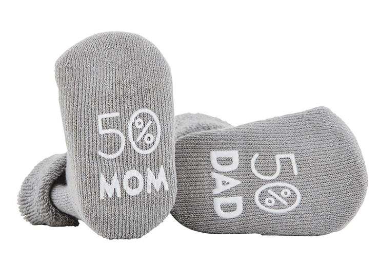 50/50 Mom & Dad Gray Socks