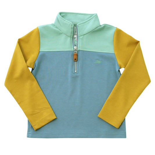 Blue/Sea/Yellow Color Block Pullover