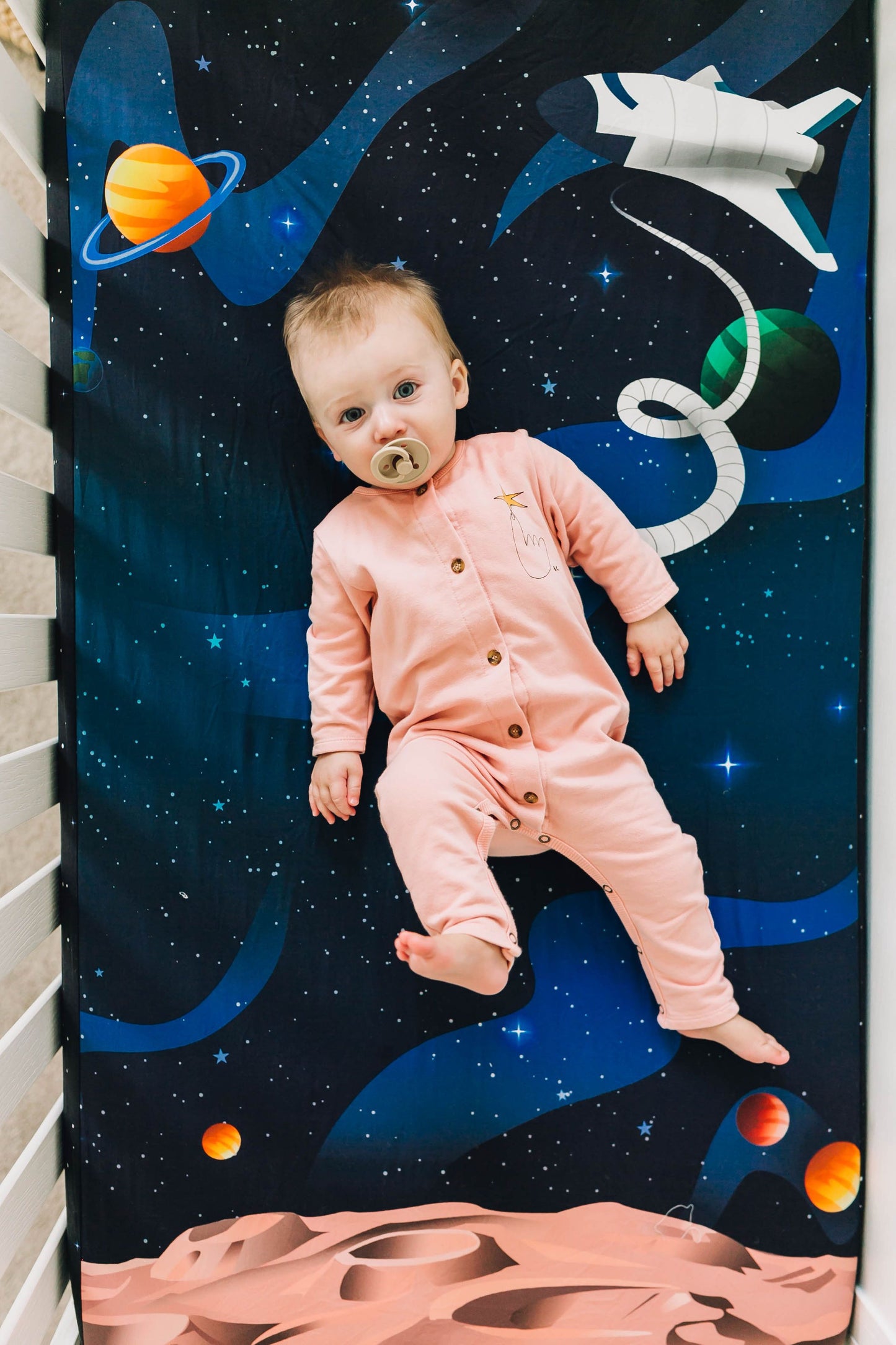 Space Explorer Luvsy Crib Sheet