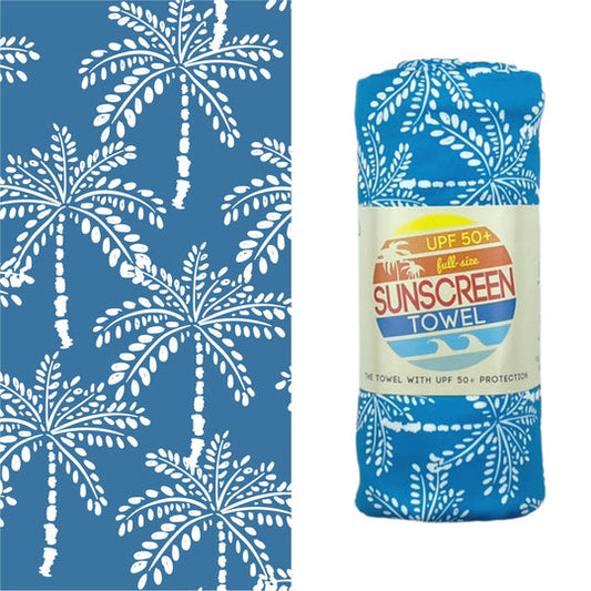 White Palm Full Size Towel UPF+50