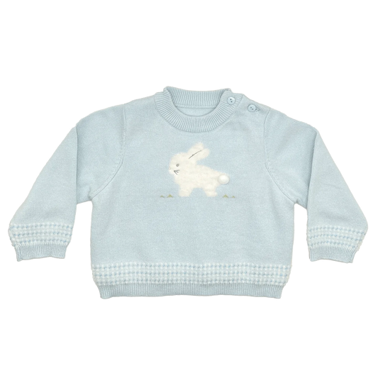Blue Fuzzy Bunny Lightweight Sweater