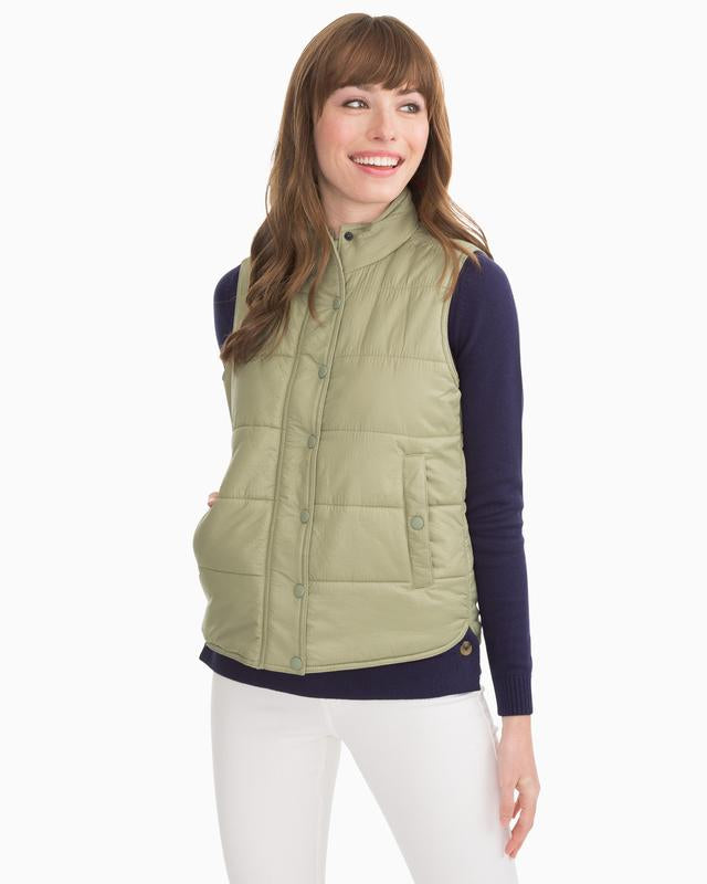 Seagrass Green Cobie Puffer Vest