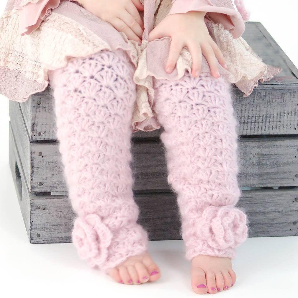 Gossamer Lace Pink Crochet Legwarmers