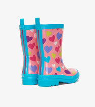 Colourful Hearts Shiny Rain Boots