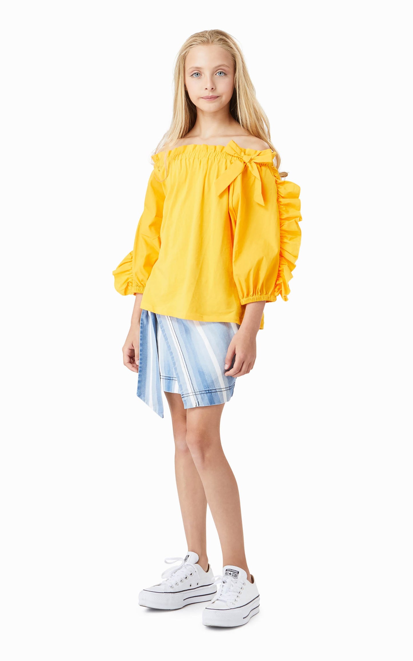 Eastyn Fit & Flare Yellow Top FINAL SALE