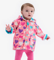 Color Changing Colorful Hearts Raincoat
