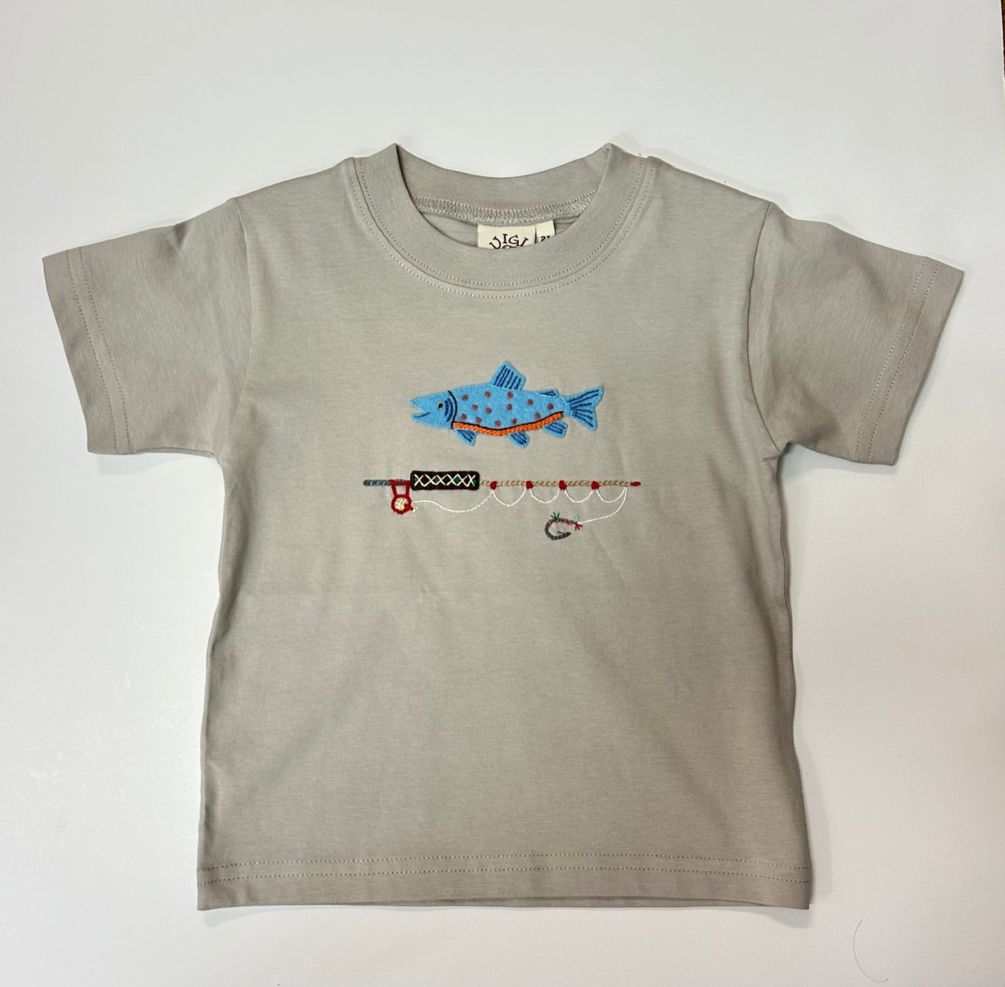 Trout and Rod Blue Tee