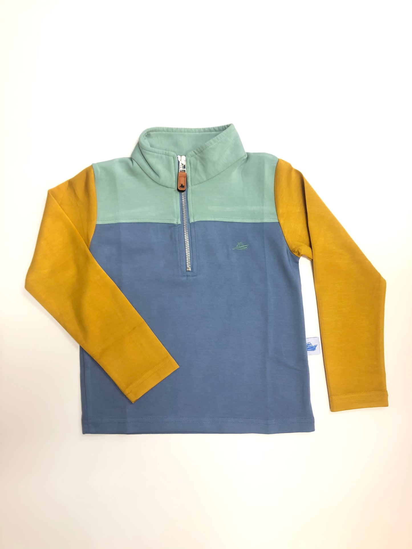 Blue/Sea/Yellow Color Block Pullover