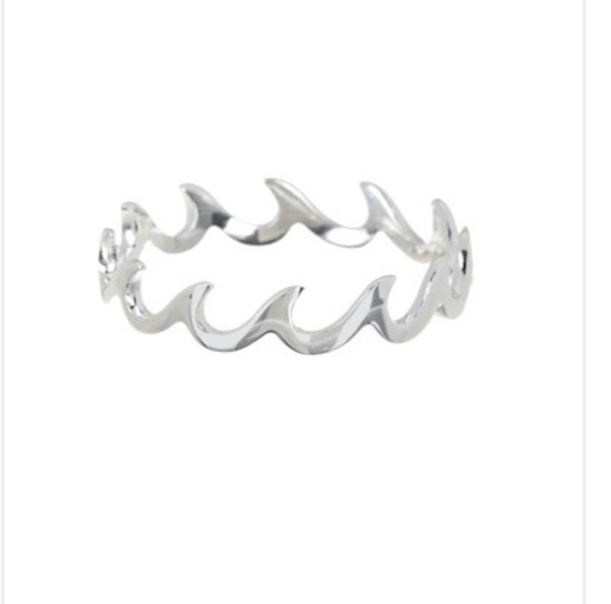 Waves Band Silver Ring (NEW)