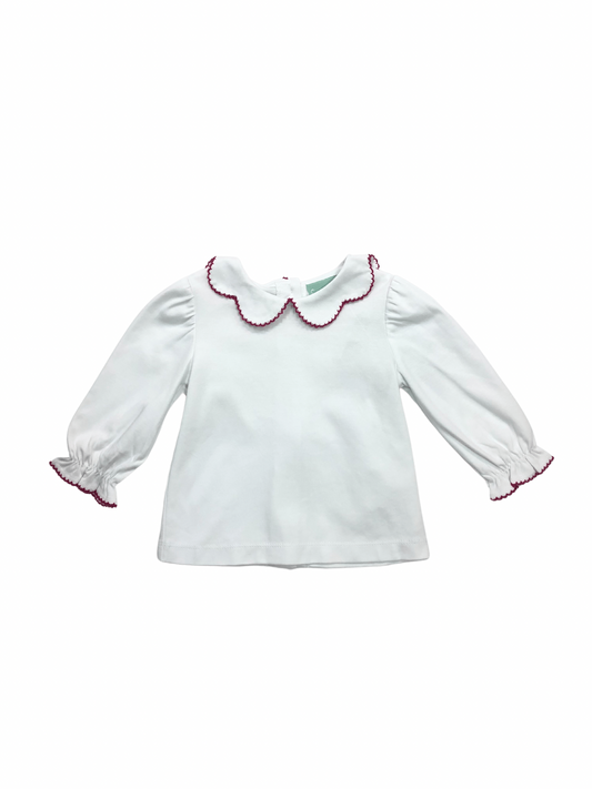 Fuschia Picot Peter Pan Top