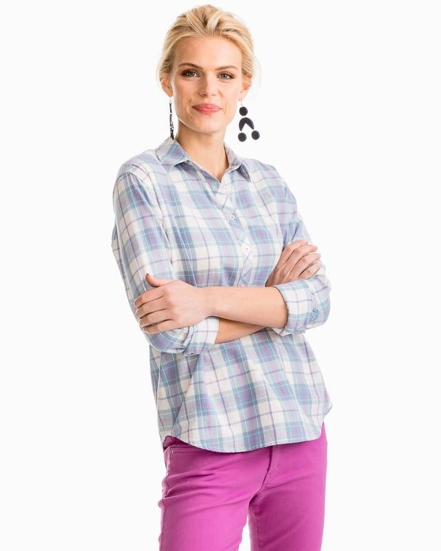 Radiant Orchid Melrose Plaid Hadley Popover