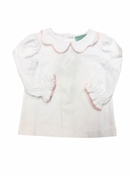 Pink Picot Peter Pan Top