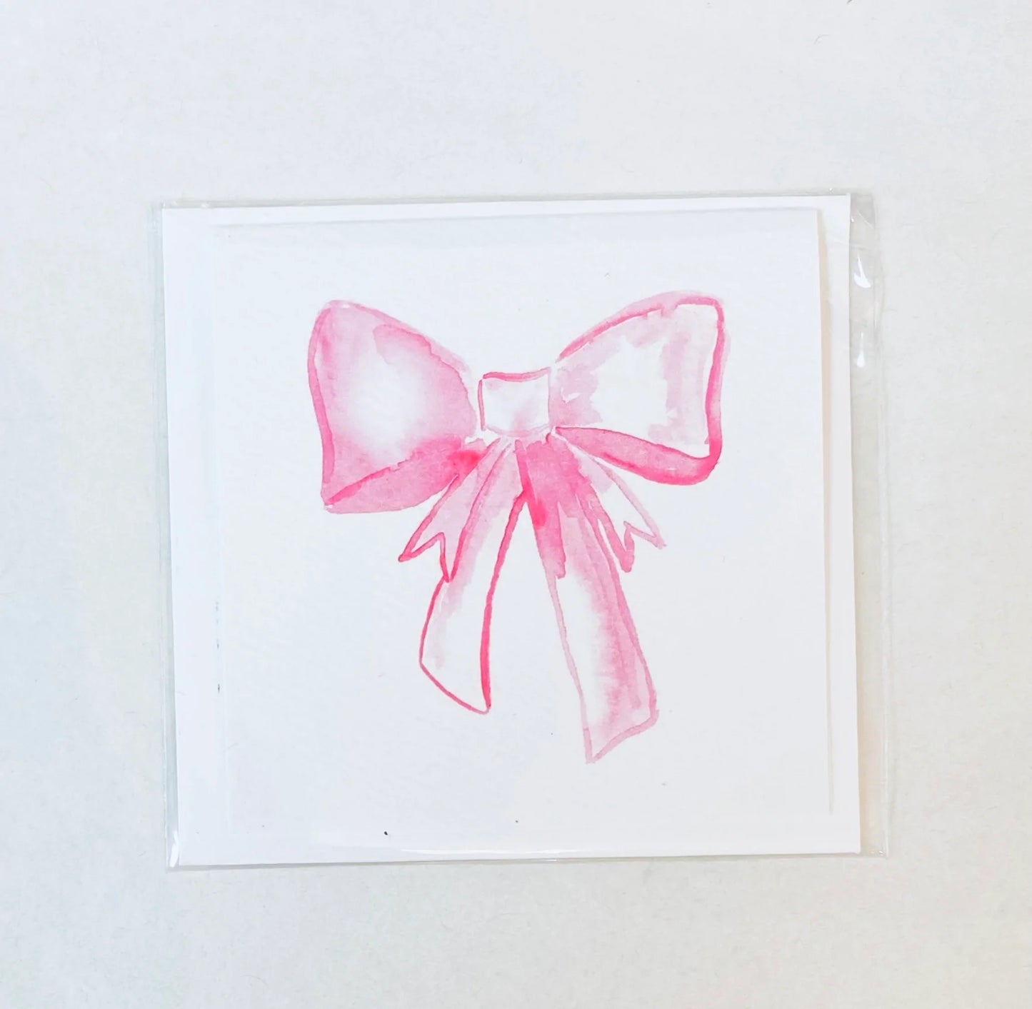 Pink Bow Enclosure Card