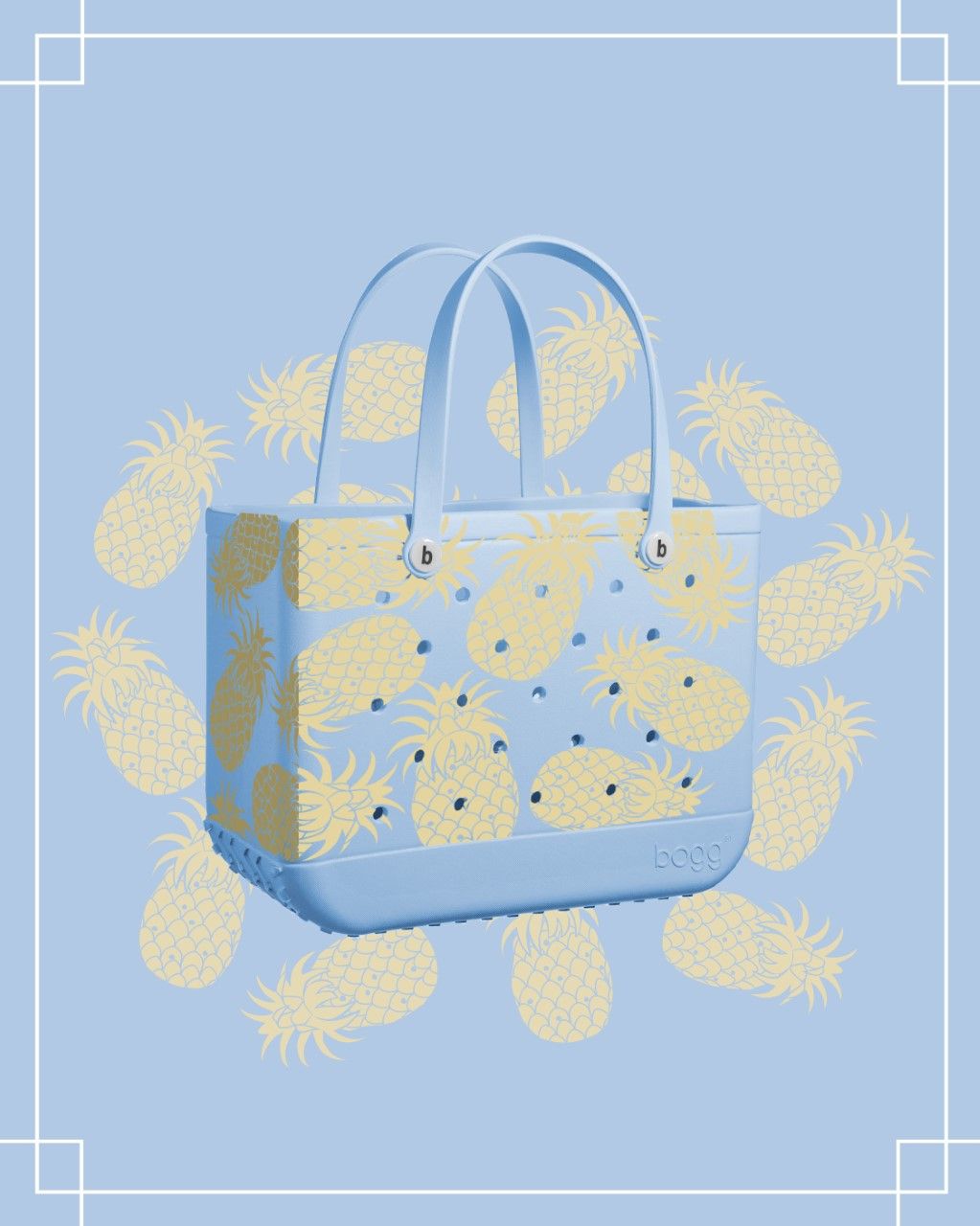 Pineapple Print Large Bogg Bag