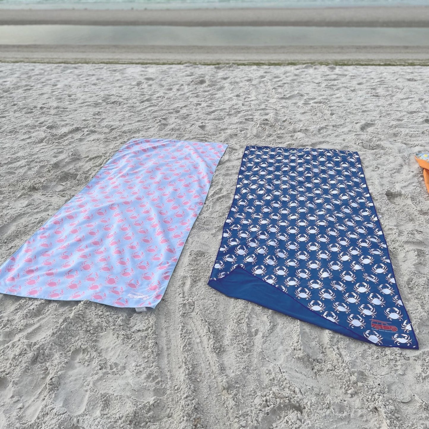 Crab Blue & Pink Quick Dry Towel