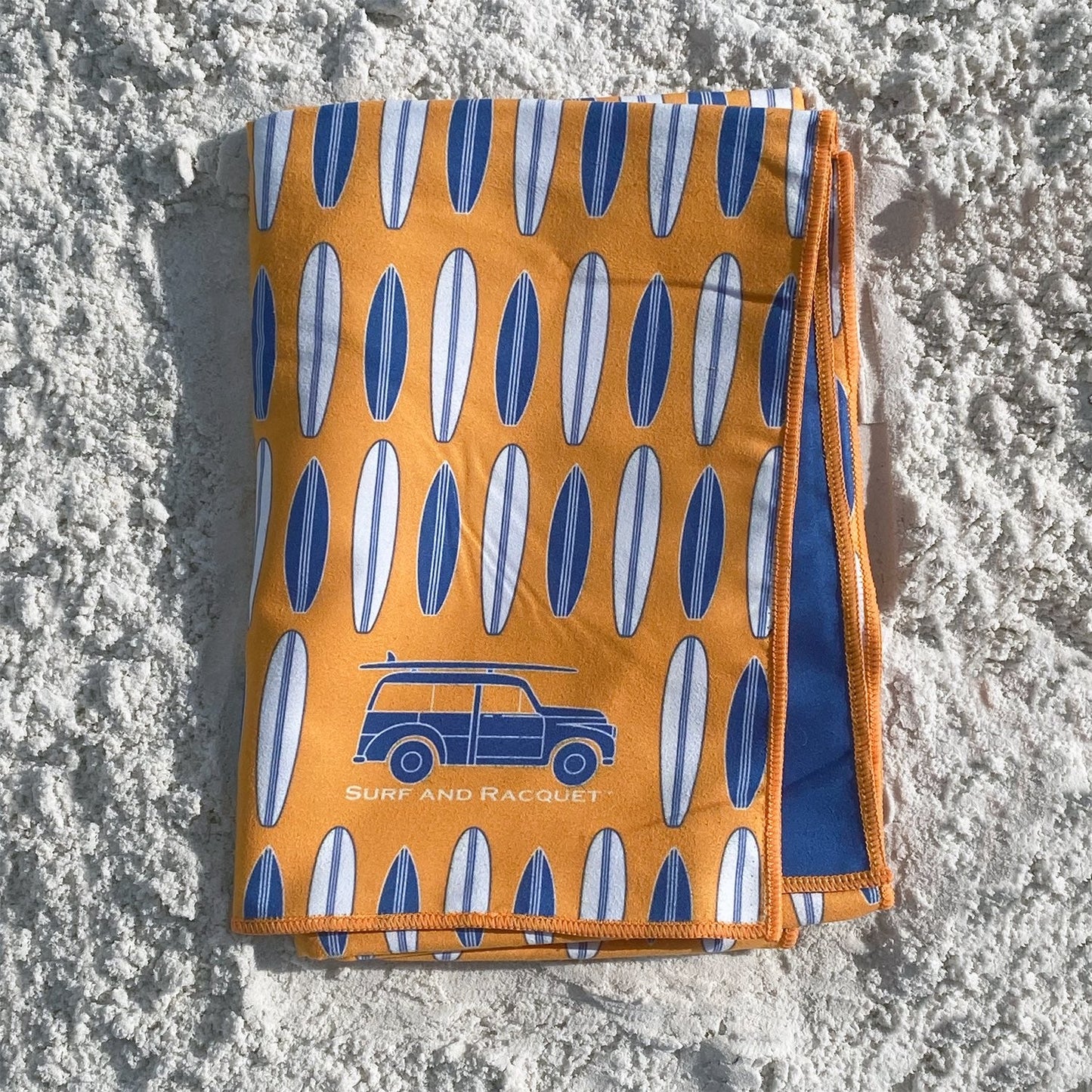 Surfboards Orange & Navy Quick Dry Towel
