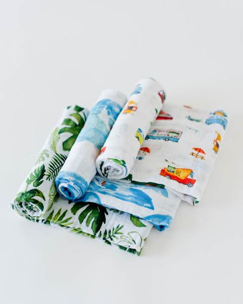 Summer Vibe 3Pack Cotton Muslin Swaddle Set