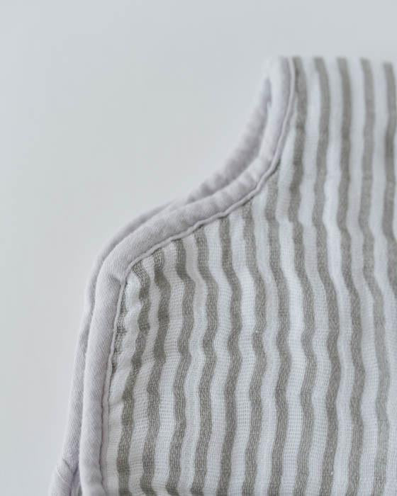 Grey Stripe Muslin Burp Cloth