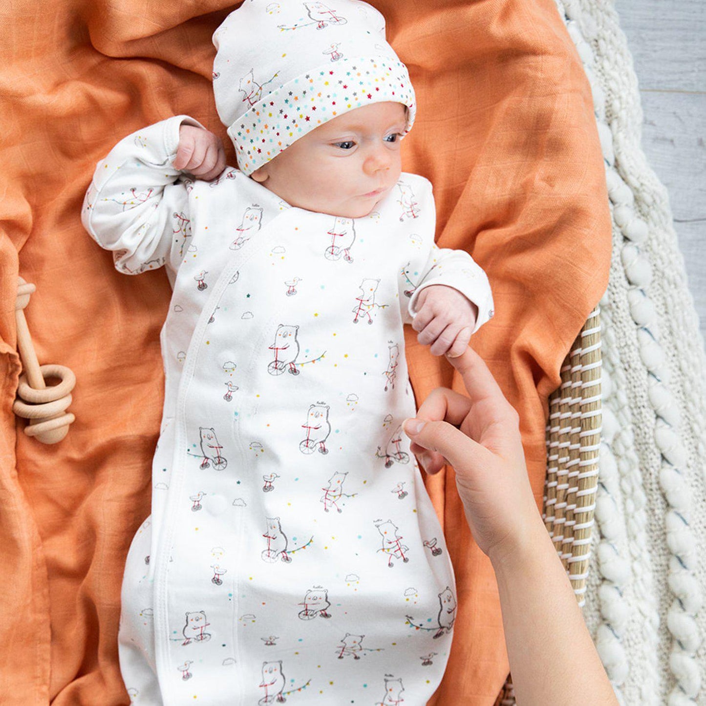 Welcome Baby Organic Gown & Hat