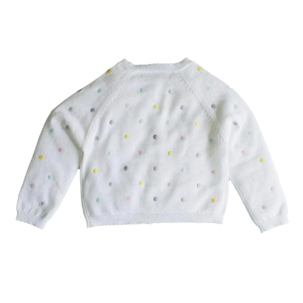 Pastel Polka Dot Cardigan Sweater